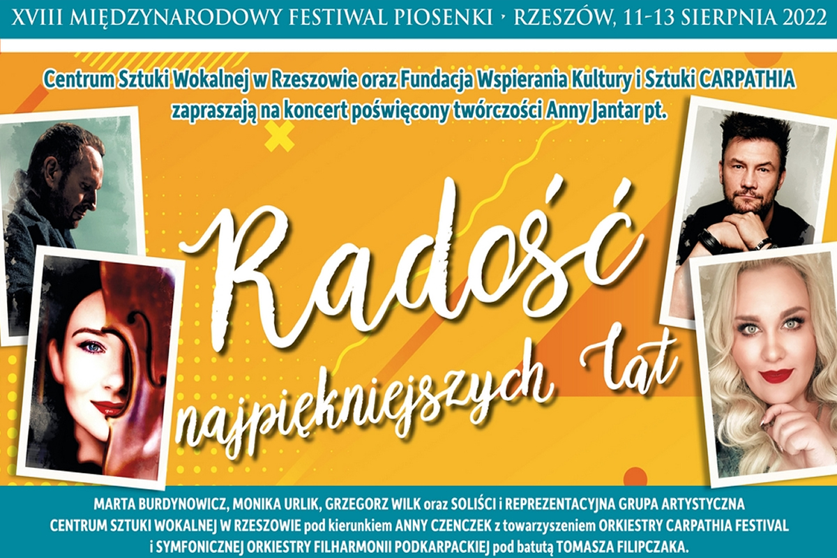 KONCERT POŚWIĘCONY TWÓRCZOŚCI ANNY JANTAR PT. „RADOŚĆ NAJPIĘKNIEJSZYCH LAT”