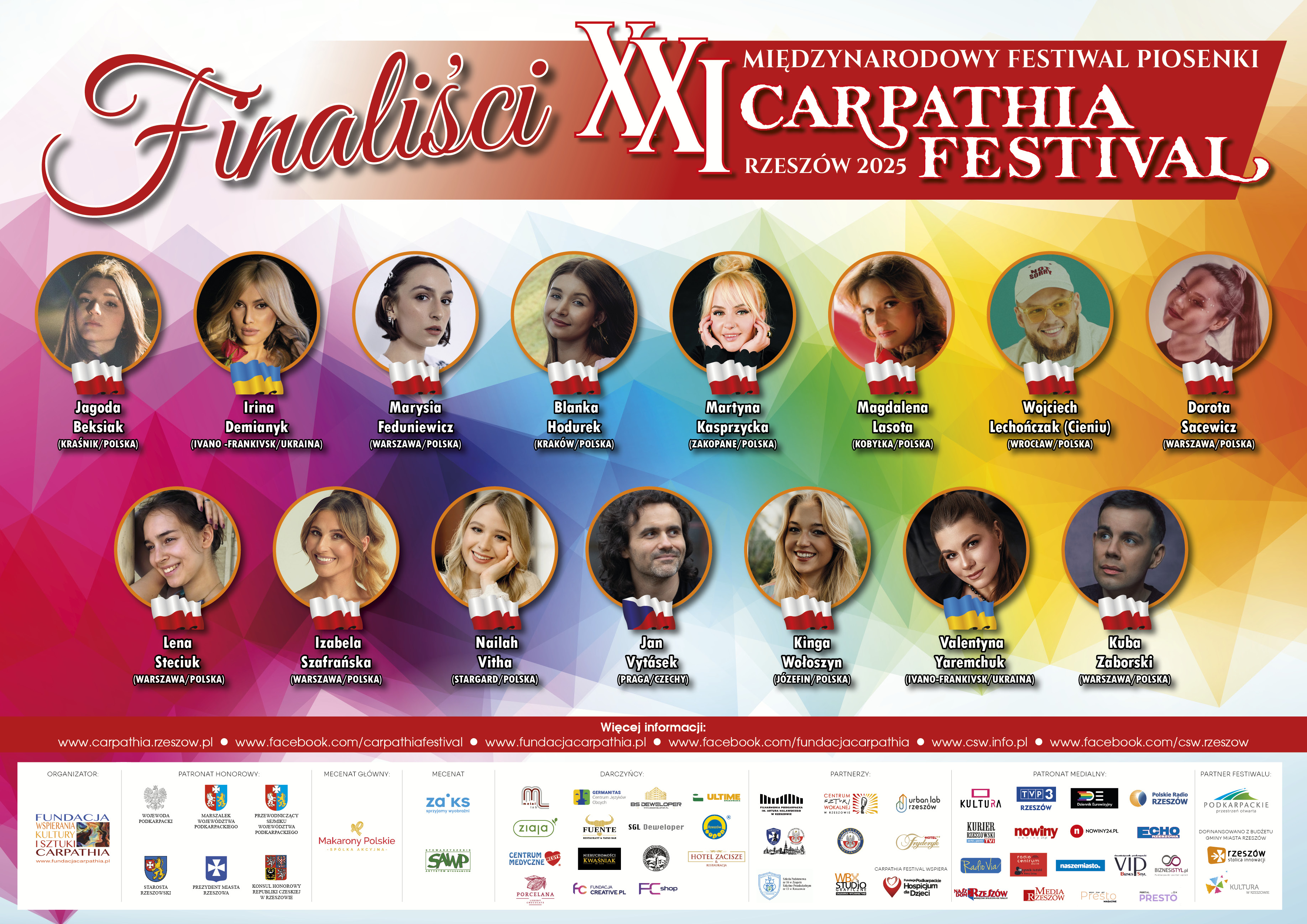 JURY WYŁONIŁO ZŁOTĄ 15 FINALISTÓW XXI „CARPATHIA FESTIVAL” – RZESZÓW